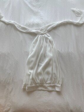 Gimaguas white halter top with tie back detail
